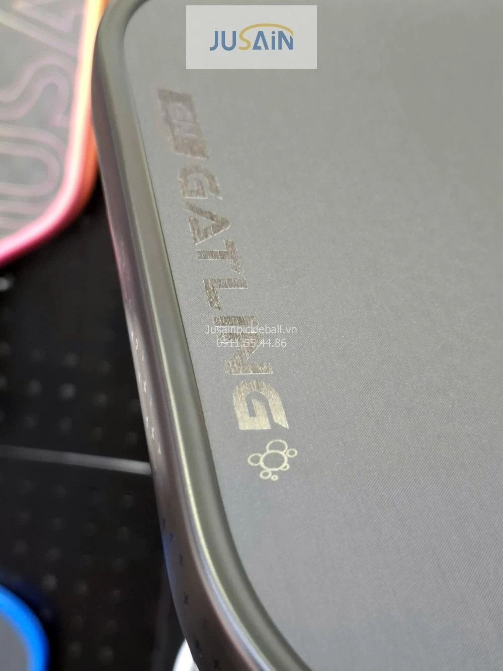 Vợt Pickleball Jusain Gatling JSRG-51X203 Gen 5 Black Honeycomb Carbon T800 16mm - Full Black