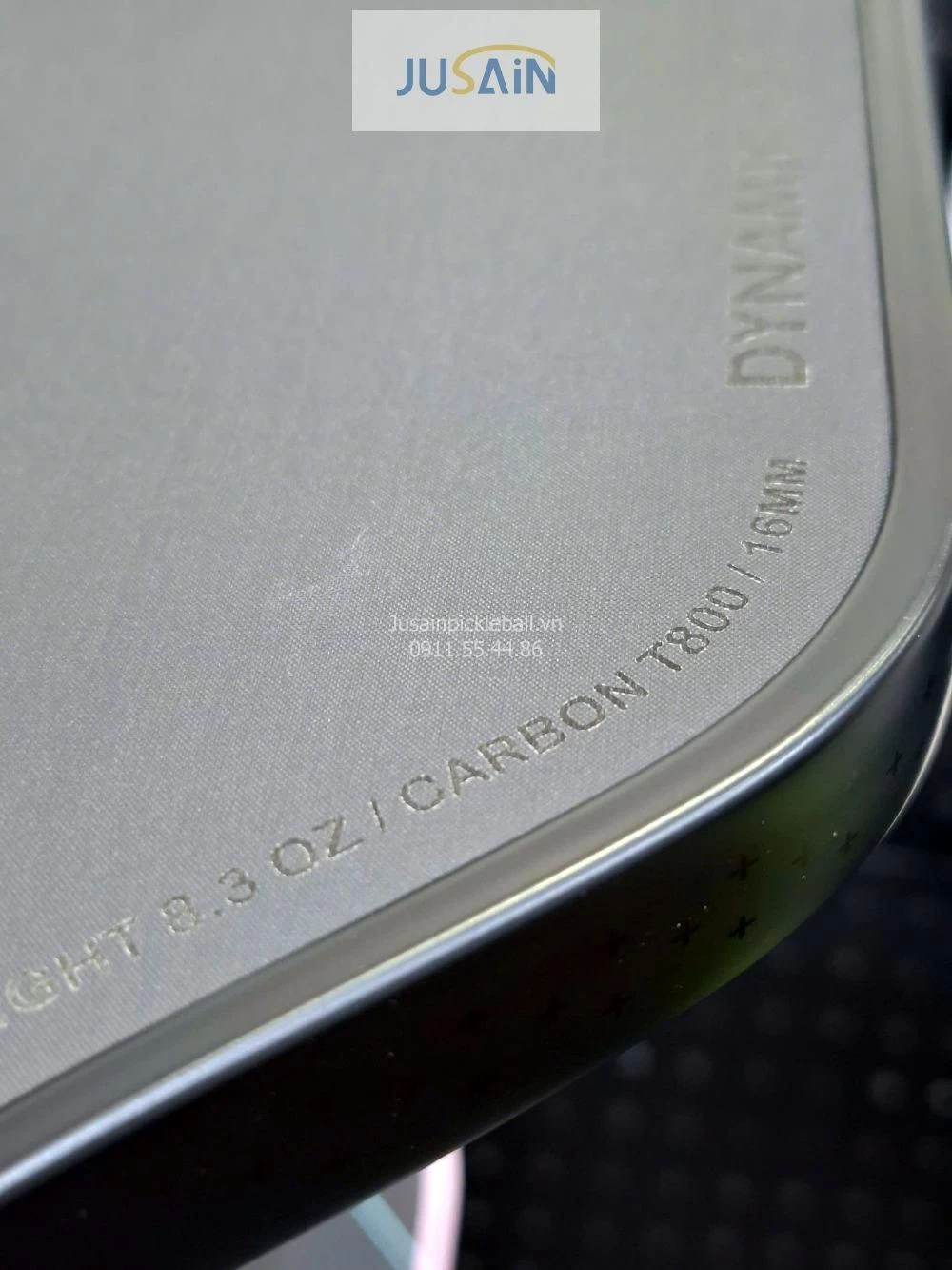 Vợt Pickleball Jusain Gatling JSRG-51X203 Gen 5 Black Honeycomb Carbon T800 16mm - Full Black