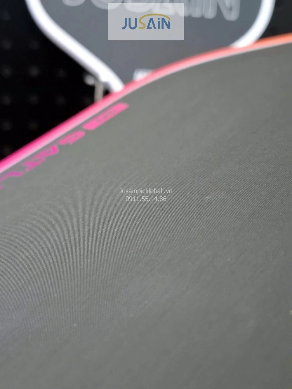 Vợt Pickleball Jusain Gatling JSRG-51X208 Gen 5 Black Honeycomb Carbon T800 16mm - Neon Pink