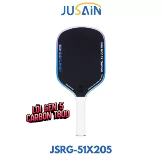 Vợt Pickleball Jusain Gatling JSRG-51X205 Gen 5 Black Honeycomb Carbon T800 16mm - Aurora Blue